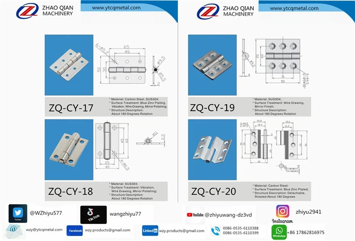 Stainless Steel Door Hinge Types